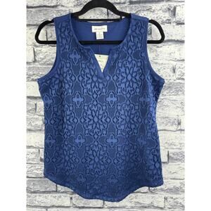 Liz Claiborne Navy Lace Tank Top